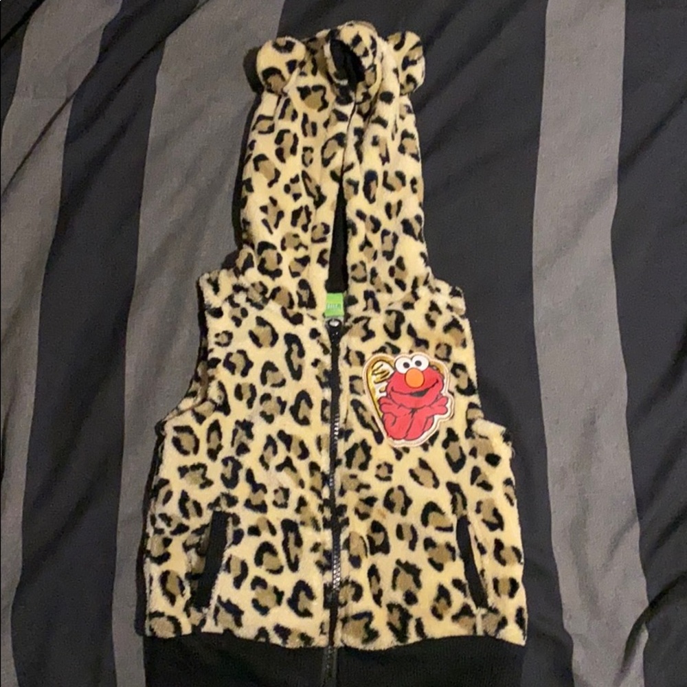Elmo hoodie/vest for  girls